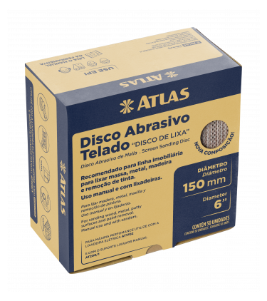 DISCO ABRASIVO TELADO 150 GRAO 80